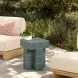 Alma Green Square Outdoor Concrete Top Side Table