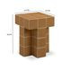 Alma Orange Square Outdoor Concrete Top Side Table
