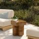 Alma Orange Square Outdoor Concrete Top Side Table