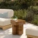 Alma Orange Square Outdoor Concrete Top Side Table