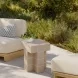 Alma Taupe Square Outdoor Concrete Top Side Table