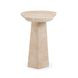 Darcy Travertine Round Outdoor Concrete Top Occassional Table Set
