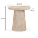 Darcy Travertine Round Outdoor Concrete Top Occassional Table Set
