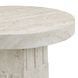 Asta Travertine Round Outdoor Concrete Top Side Table