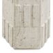 Asta Travertine Round Outdoor Concrete Top Side Table
