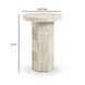 Asta Travertine Round Outdoor Concrete Top Side Table
