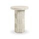 Asta Travertine Round Outdoor Concrete Top Side Table