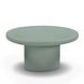 Jade Green Round Outdoor Concrete Top Medium Coffee Table