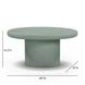 Jade Green Round Outdoor Concrete Top Medium Coffee Table