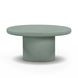 Jade Green Round Outdoor Concrete Top Medium Coffee Table