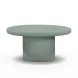 Jade Green Round Outdoor Concrete Top Medium Coffee Table