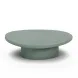 Jade Green Round Outdoor Concrete Top Large Coffee Table