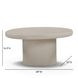 Jade Cream Round Outdoor Concrete Top Medium Coffee Table