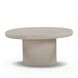Jade Cream Round Outdoor Concrete Top Medium Coffee Table