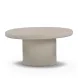 Jade Cream Round Outdoor Concrete Top Medium Coffee Table