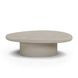 Jade Cream Round Outdoor Concrete Top Large Coffee Table