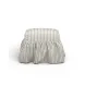 Gertrude Khaki Performance Fabric Upholstered Square Skirted Ottoman