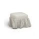 Gertrude Khaki Performance Fabric Upholstered Square Skirted Ottoman
