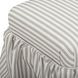 Gertrude Khaki Performance Fabric Upholstered Square Skirted Ottoman
