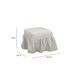 Gertrude Khaki Performance Fabric Upholstered Square Skirted Ottoman