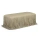 Shag Me Distressed Tan Upholstered Accent Bench