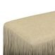 Shag Me Distressed Tan Upholstered Accent Bench