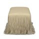 Shag Me Distressed Tan Upholstered Accent Bench