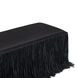 Shag Me Black Upholstered Accent Bench