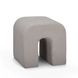 Desi Taupe Performance Fabric Upholstered Square Ottoman