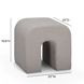 Desi Taupe Performance Fabric Upholstered Square Ottoman