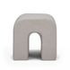 Desi Taupe Performance Fabric Upholstered Square Ottoman