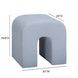 Desi Light Blue Performance Fabric Upholstered Square Ottoman
