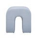 Desi Light Blue Performance Fabric Upholstered Square Ottoman