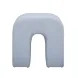 Desi Light Blue Performance Fabric Upholstered Square Ottoman