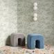 Desi Light Blue Performance Fabric Upholstered Square Ottoman