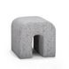 Desi Black and White Performance Fabric Upholstered Square Ottoman