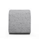 Desi Black and White Performance Fabric Upholstered Square Ottoman