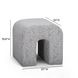 Desi Black and White Performance Fabric Upholstered Square Ottoman