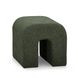 Desi Green Performance Fabric Upholstered Square Ottoman