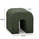 Desi Green Performance Fabric Upholstered Square Ottoman
