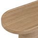Darcy Faux Travertine Oval Outdoor Concrete Top Console Table