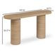 Darcy Faux Travertine Oval Outdoor Concrete Top Console Table