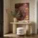 Darcy Faux Travertine Oval Outdoor Concrete Top Console Table
