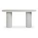 Darcy White Oval Outdoor Concrete Top Console Table