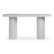 Darcy White Oval Outdoor Concrete Top Console Table