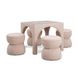 Tomlin Light Pink Performance Chenille Game Table