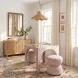 Tomlin Light Pink Performance Chenille Game Table