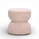 Tomlin Light Pink Performance Chenille Upholstered Round Game Ottoman