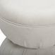 Tomlin Cream Performance Fabric 35" Square Game Table and Round Ottoman Set of 2