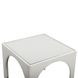 Tomlin Cream Performance Fabric 35" Square Game Table and Round Ottoman Set of 2